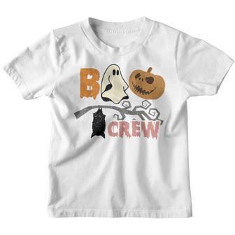 Boo Crew Halloween Cute Boo Scary Pumpkins Face Bat Youth T-shirt - Thegiftio UK