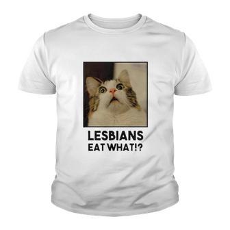 Cat Lesbians Eat What Lesbian Pet Youth T-shirt - Thegiftio UK