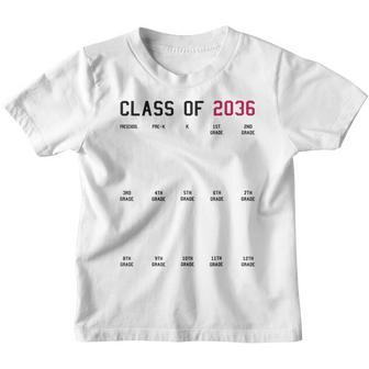 Class Of 2036 Graduation First Day Of School Grow With Me Youth T-shirt - Thegiftio UK