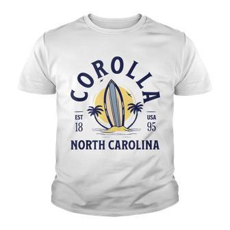 Corolla North Carolina Beach Surf Summer Vacation Vintage Youth T-shirt - Thegiftio UK