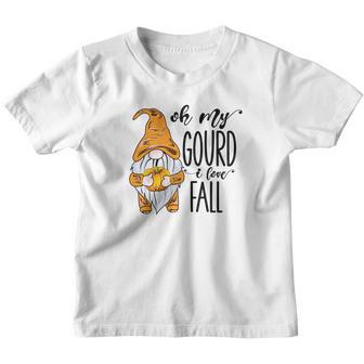 Fall Oh My Gourd I Love Fall Gnomes Men Women T-Shirt Graphic Print Casual Unisex Tee Youth T-shirt - Thegiftio UK