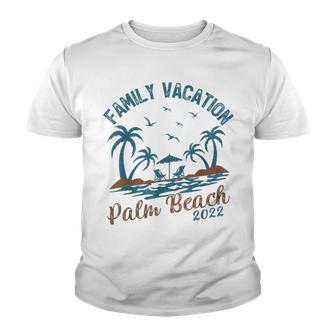 Family Vacation 2022 Palm Tree Florida Palm Beach Youth T-shirt - Thegiftio UK