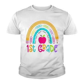 First Grade Rainbow Team 1St Grade First Day Back To School Youth T-shirt - Thegiftio UK