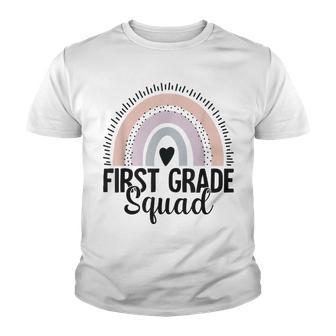 First Grade Squad 1St Grade Rainbow Teacher Student Youth T-shirt - Thegiftio UK