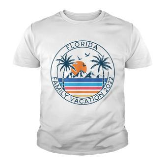 Florida Family Vacation 2022 Beach Palm Tree Summer Tropical Youth T-shirt - Thegiftio UK
