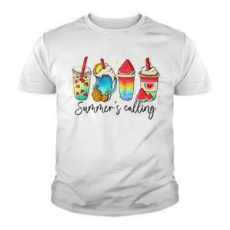 Fruit Juice Summer Is Calling Funny Design Youth T-shirt - Thegiftio UK