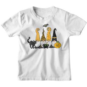 Halloween Gnomes Cute Autumn Pumpkin Fall Holiday Women Girl V18 Youth T-shirt - Thegiftio UK
