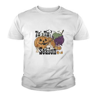 Halloween Tis The Season Pumpkin And Posion For You Youth T-shirt - Seseable