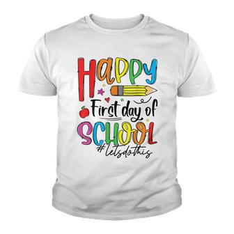 Happy First Day Of School Teacher Student Back To School V3 Youth T-shirt - Thegiftio UK