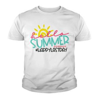 Happy Last Day Of School Teacher Student Hello Summer V4 Youth T-shirt - Thegiftio UK