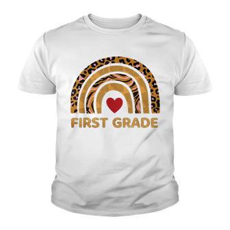 Hello First Grade Rainbow For Teacher Boys Girls Youth T-shirt - Thegiftio UK