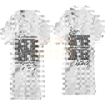 Hey Batter Batter Swing Leopard Baseball Lover Youth T-shirt - Thegiftio UK