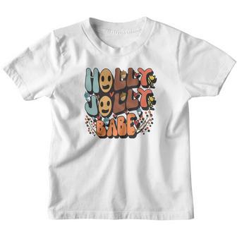 Holly Jolly Babe Cute Gift Fall Season Groovy Style Men Women T-Shirt Graphic Print Casual Unisex Tee Youth T-shirt - Thegiftio UK