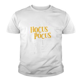 Its Hocus Pocus Time Witches T Funny Spooky Party Youth T-shirt - Thegiftio UK