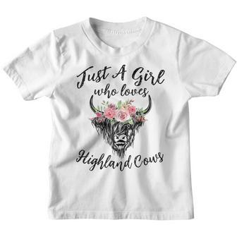 Just A Girl Who Loves Highland Cows Women Girls Youth T-shirt - Thegiftio UK