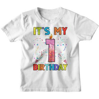 Kids 1 Years Old Gifts Its My 1St Birthday Doughnut Girl Kids Youth T-shirt - Thegiftio UK