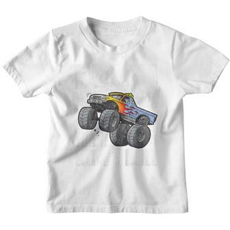 Kids 4Th Birthday Boys Im 4 This Is How I Roll Monster Truck Youth T-shirt - Thegiftio UK
