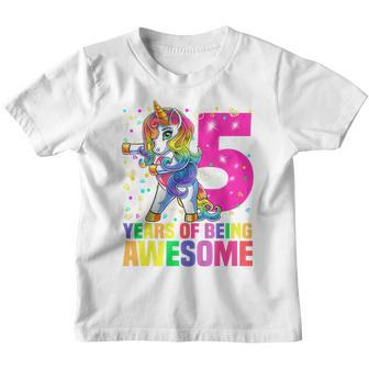 Kids 5 Year Old Gifts Unicorn Dabbing 5Th Birthday Girl Kids Youth T-shirt - Thegiftio UK