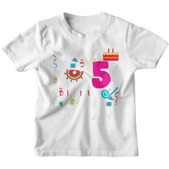 Kids 5Th Birthday I Am 5 Years Old And Llamazing Llama 5 Year Old Youth T-shirt - Thegiftio UK