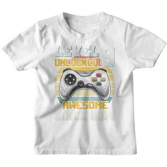 Kids Level 9 Unlocked Awesome 2014 Video Game 9Th Birthday Boys Youth T-shirt - Thegiftio UK