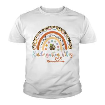Kindergarten Vibes Rainbow Girls 5 6 Teacher Back To School V2 Youth T-shirt - Thegiftio UK