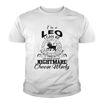 Leo Zodiac Sign Funny Horoscope Lion Birthday Party Costume Youth T-shirt - Seseable