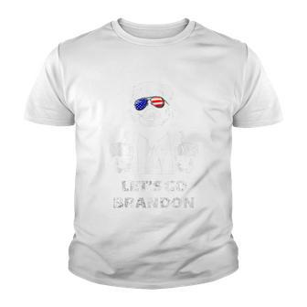 Lets Go Brandon Trump Middle Finger Design Tshirt Youth T-shirt - Monsterry CA