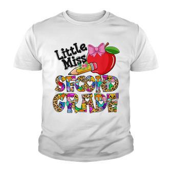 Little Miss 2Nd Grade Girls Leopard Cute Back To School Youth T-shirt - Thegiftio UK