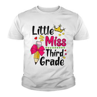Little Miss 3Rd Grader First Day Of Hello Third Grade Girls Youth T-shirt - Thegiftio UK