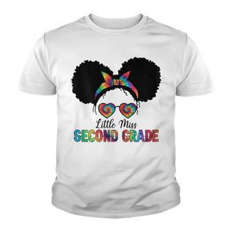 Little Miss Second Grade Black Girls Tie Dye Back To School Youth T-shirt - Thegiftio UK