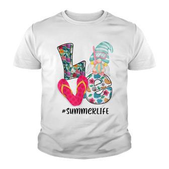 Love Summer Life Cute Gnomes Flip Flop Youth T-shirt - Thegiftio UK