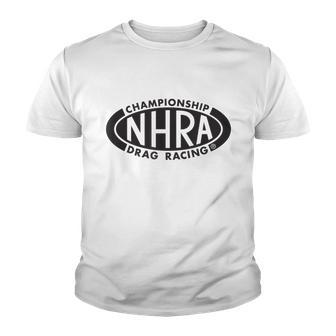 Nhra Championship Drag Racing Black Oval Logo Youth T-shirt - Monsterry DE