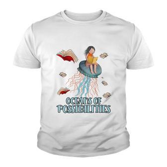Oceans Of Possibilities Summer Reading 2022 Librarian Youth T-shirt - Thegiftio UK