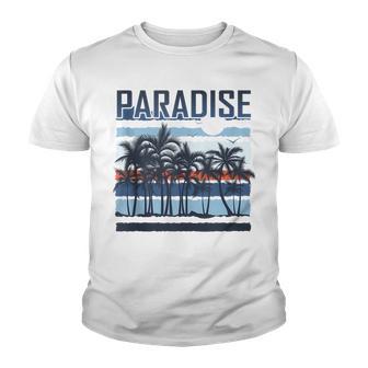 Paradise Tropical Beach Summer Youth T-shirt - Thegiftio UK