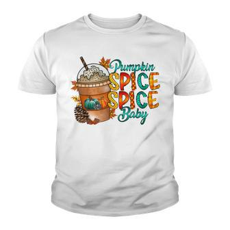 Pumpkin Spice Spice Baby Drinking Autumn Halloween Youth T-shirt - Thegiftio UK