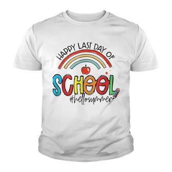 Rainbow Happy Last Day Of Kindergarten Teacher Graduation Youth T-shirt - Thegiftio UK