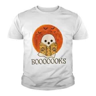 Read More Boooooks Cute Ghost Read More Boooooks Halloween V3 Youth T-shirt - Thegiftio UK