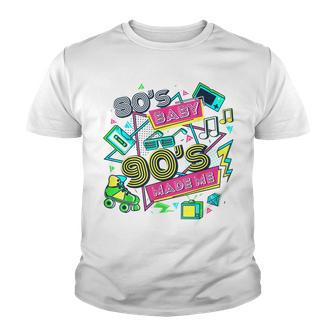 Retro 1980S 80S Baby 1990S 90S Made Me Vaporwave Nostalgia Youth T-shirt - Thegiftio UK