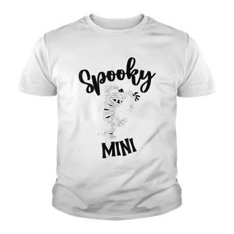 Spooky Mini Halloween Mummies Costume Trick Or Treat Funny Youth T-shirt - Seseable