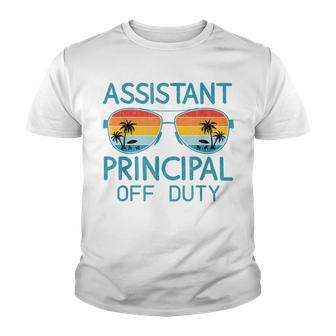 Summer Sunglasses Beach Sunset Assistant Principal Off Duty Youth T-shirt - Thegiftio UK