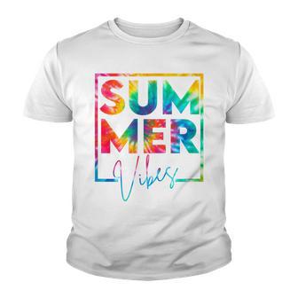 Summer Vibes Hello Summer Vibes Beach Vacay Summertime Youth T-shirt - Thegiftio UK