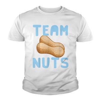 Team Nuts Funny Gender Reveal Party Matching Youth T-shirt - Thegiftio UK