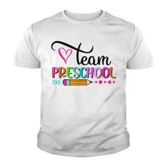 Team Preschool Teacher Student Funny Back To School Youth T-shirt - Thegiftio UK