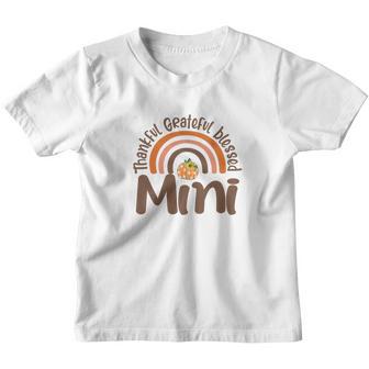Thankful Grateful Blessed Mini Fall Rainbow Men Women T-Shirt Graphic Print Casual Unisex Tee Youth T-shirt - Thegiftio UK