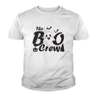The Boo Crew Cute Ghost Happy Halloween Youth T-shirt - Seseable