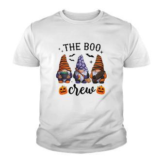 The Boo Crew Gnomes Halloween Pumpkins Youth T-shirt - Seseable