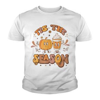 Tis The Season Pumpkin Spice Autumn Fall Thanksgiving Retro  Youth T-shirt