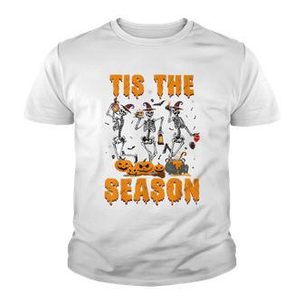Tis The Season Pumpkin Spice Funny Fall Vibes Autumn Retro  Youth T-shirt