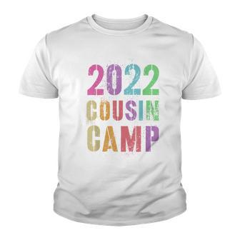 Vintage 2022 Cousin Camp Grandma Grandpa Summer Trip Youth T-shirt - Thegiftio UK