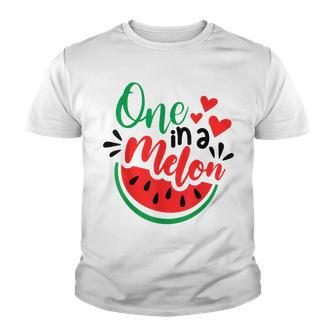 Watermelon Summer One In A Melon Fruit Cool Summer Vacation V2 Youth T-shirt - Seseable